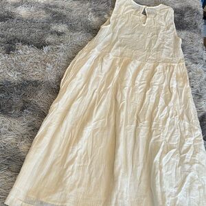 Wilfred Cream Sleeveless Tiered Maxi Dress